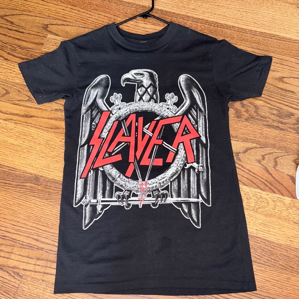 NEW! Black Short Sleeve Slayer Tee with Logo
